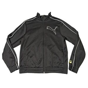 PUMA PREMIUM PERFORMANCE Men Small Cotton Blend Black Track Jacket